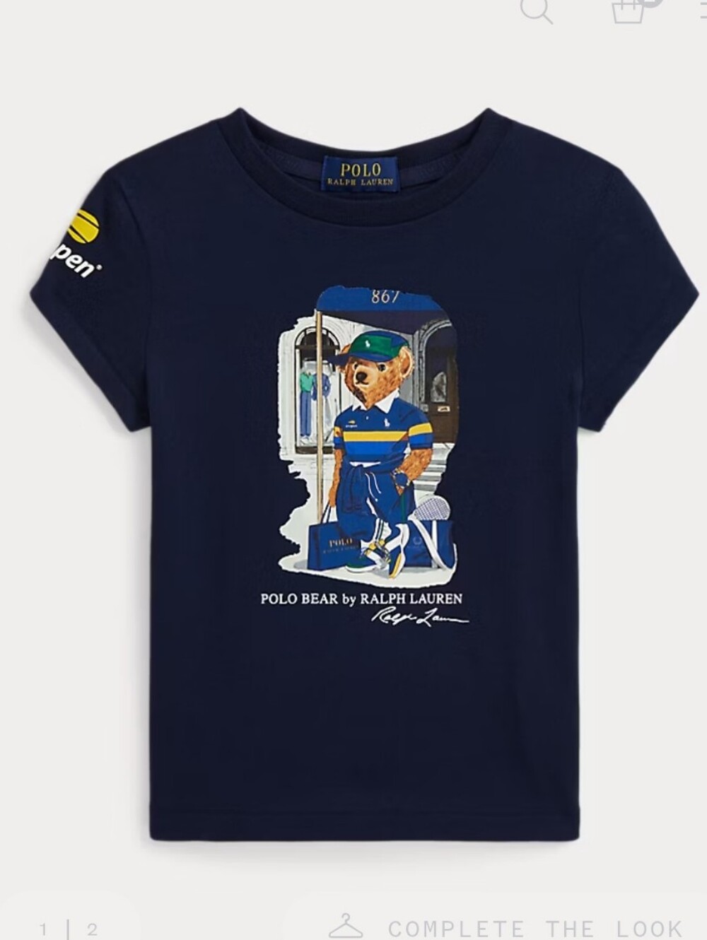US Open Polo Bear Cotton Jersey Tee Girls